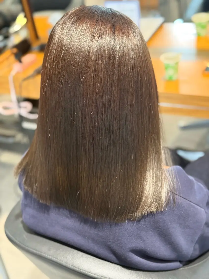 ミディアム カット ヘアカラー Lee天王寺 上山裕己のヘアスタイル