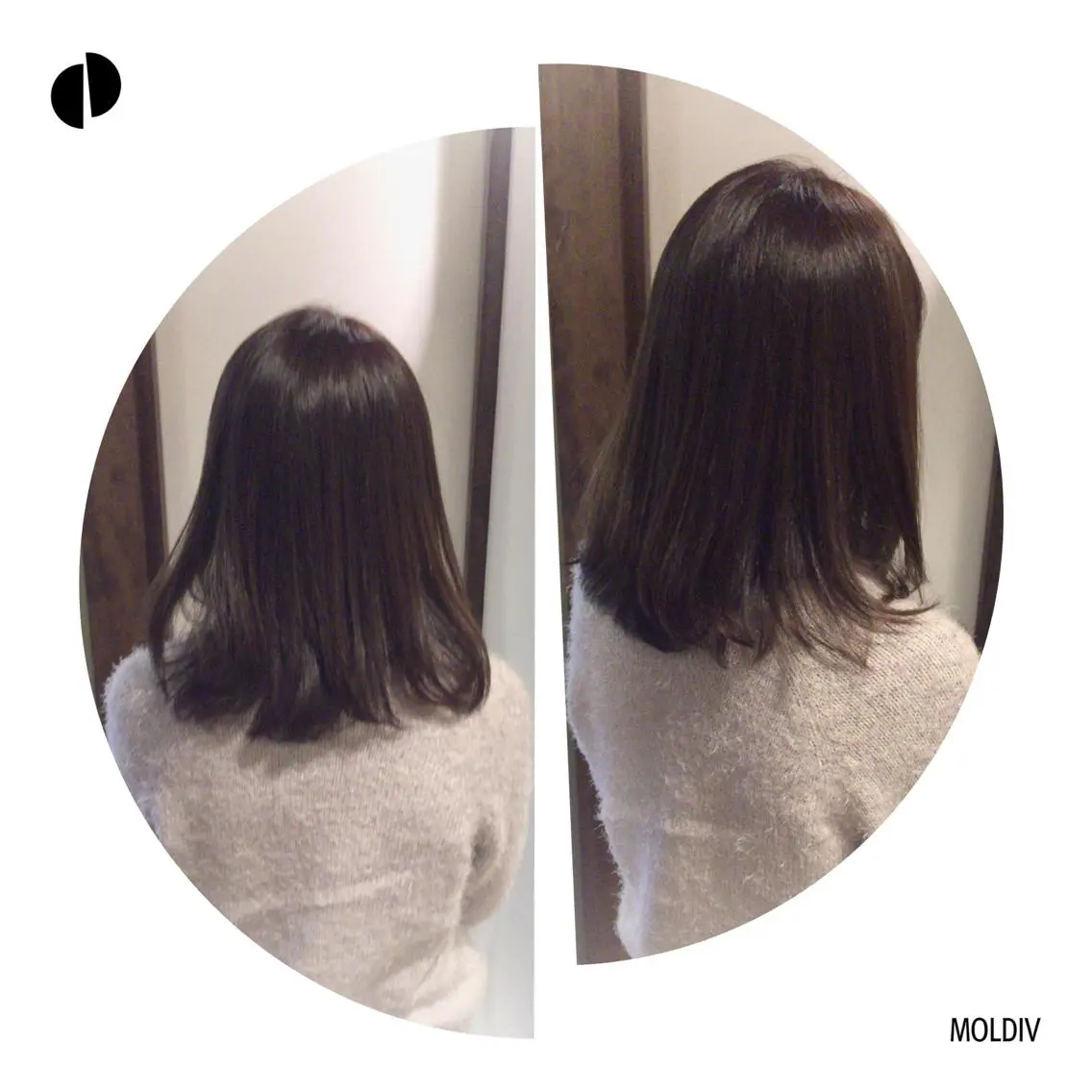 ミディアム セミロング カラー ネイビーカラー ✨縮毛矯正✨髪質改善 ナカシマ ユミのヘアスタイル