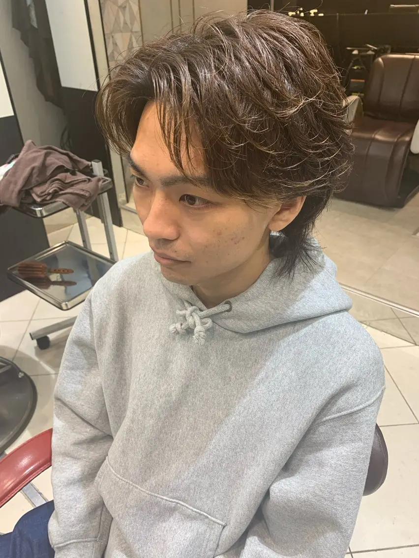 メンズ カット パーマ トリートメント ヘアセット ✨上村 潤平✨メンズヘア✨のヘアスタイル