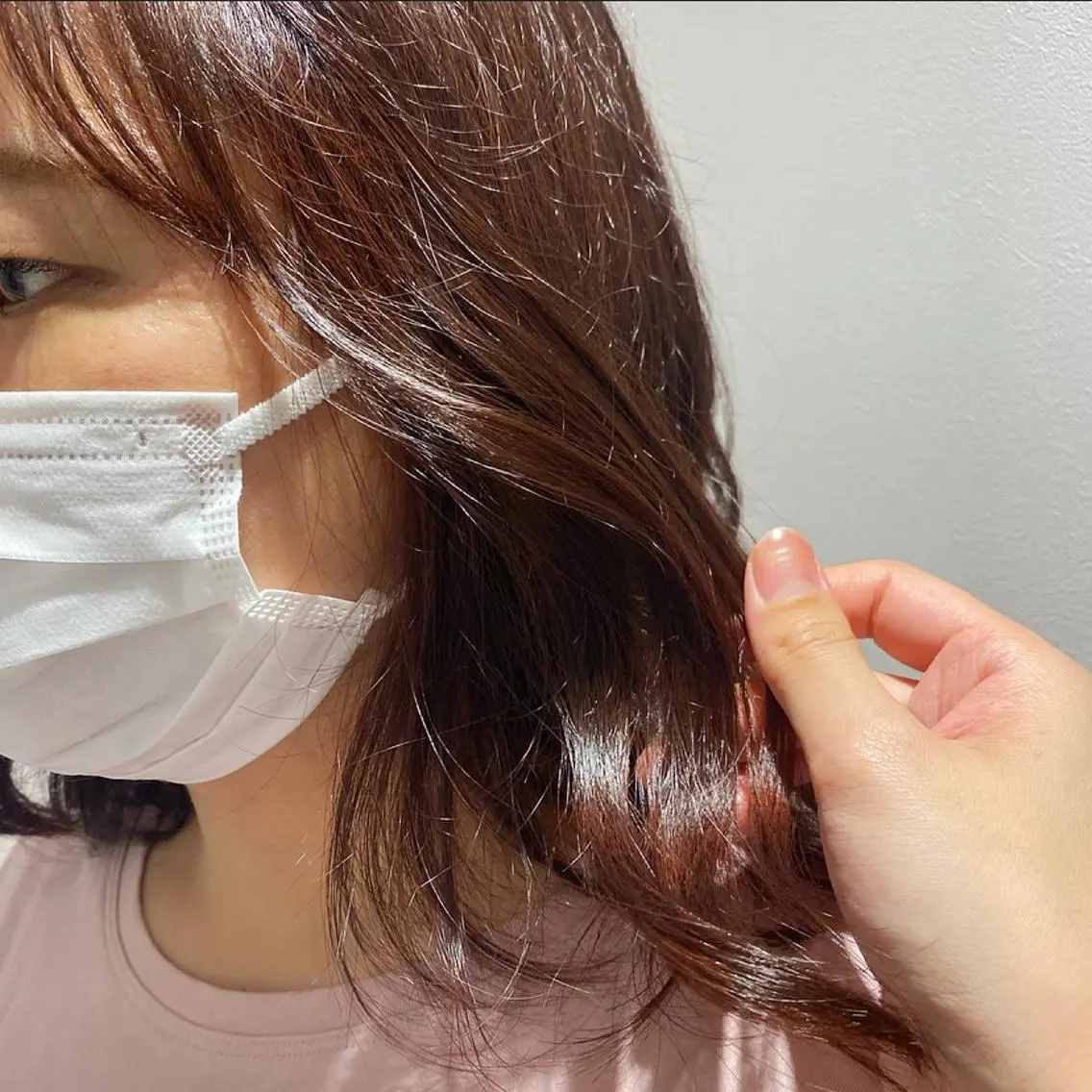 ミディアム カラー ブラウンカラー ピンクカラー ピンクブラウン 🌷Asuka /レイヤーカット🌷のヘアスタイル