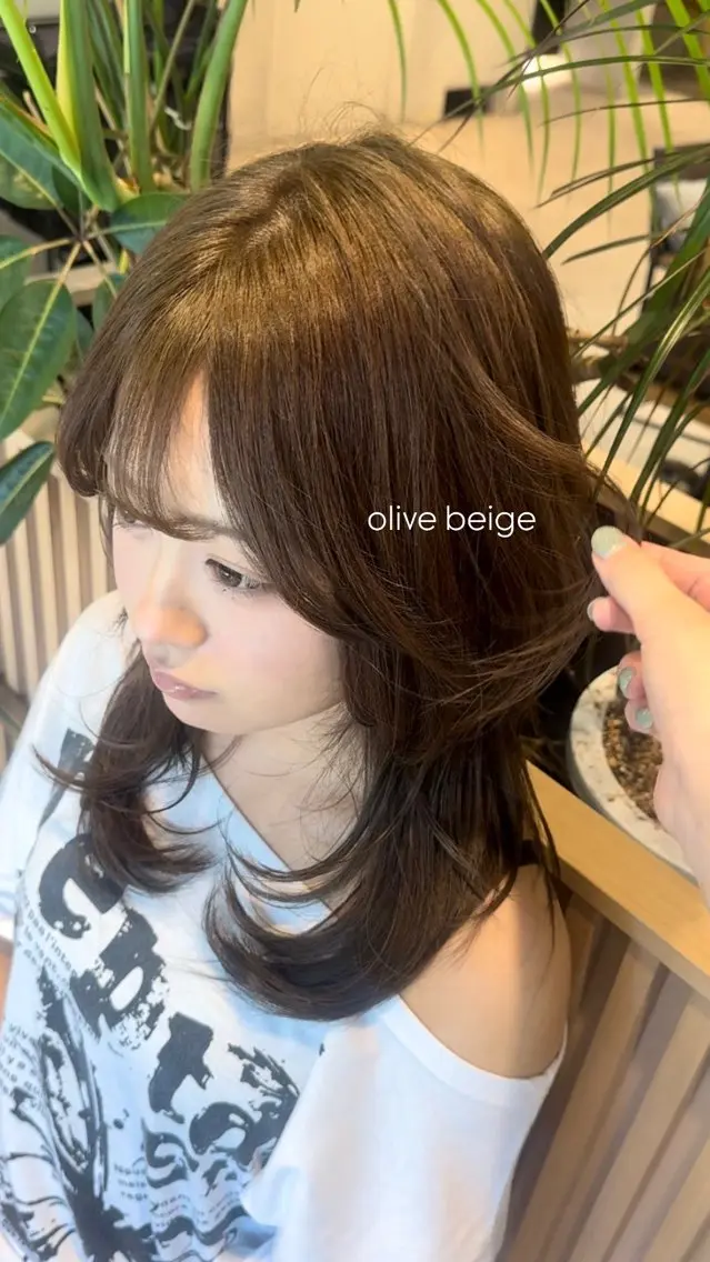 セミロング カラー sumire ༊·˚ 透明感/ブリーチなしのヘアスタイル