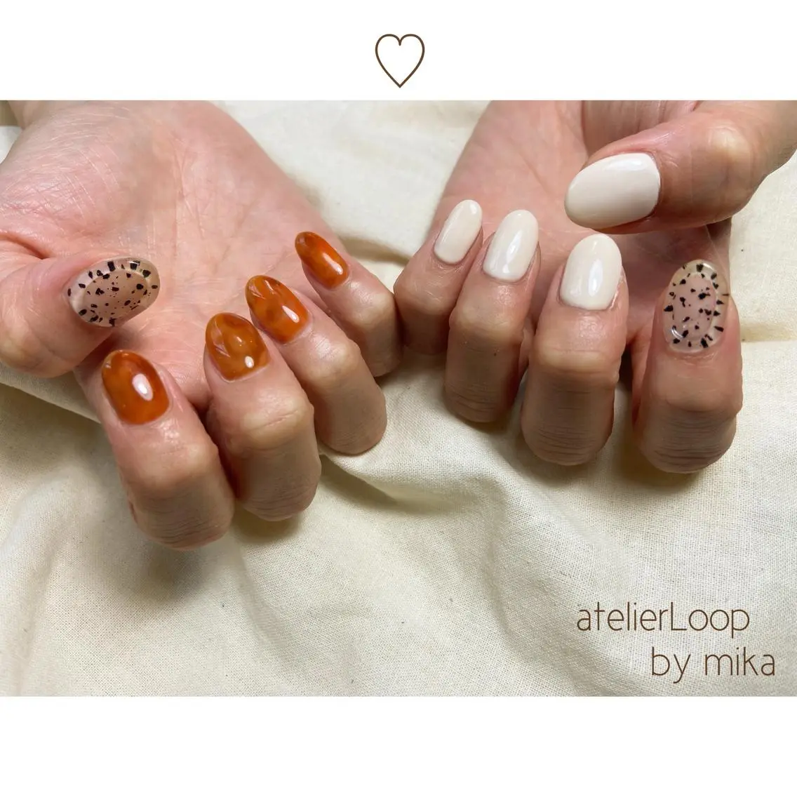 ネイル べっ甲ネイル ハンドネイル atelier Loop♪MIKAのネイルデザイン