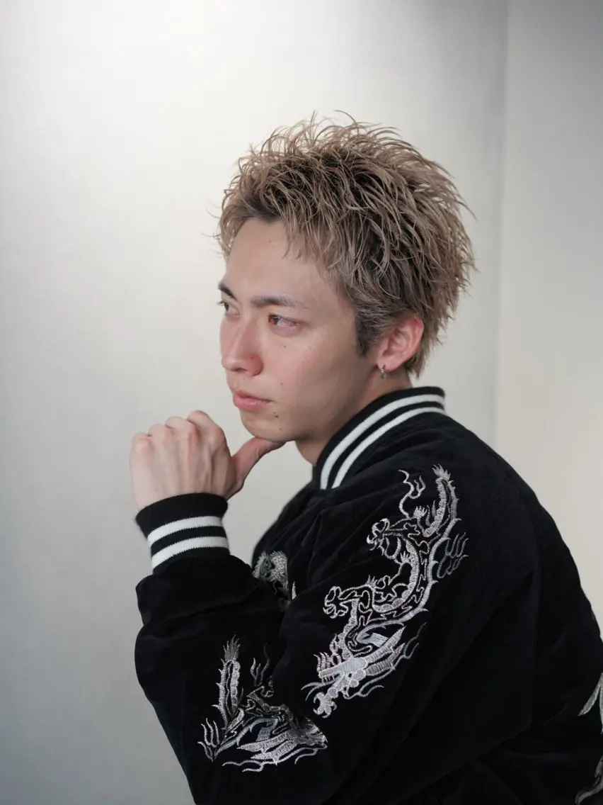 ショート メンズ メンズパーマ fifth リュウセイのヘアスタイル