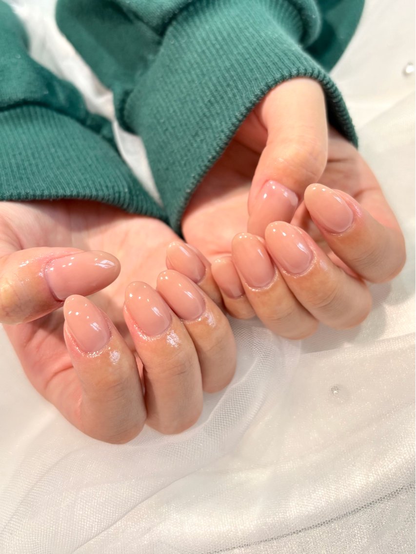 カラー ベージュカラー ピンクカラー ピンクベージュ フットネイル S. YUIのネイルデザイン