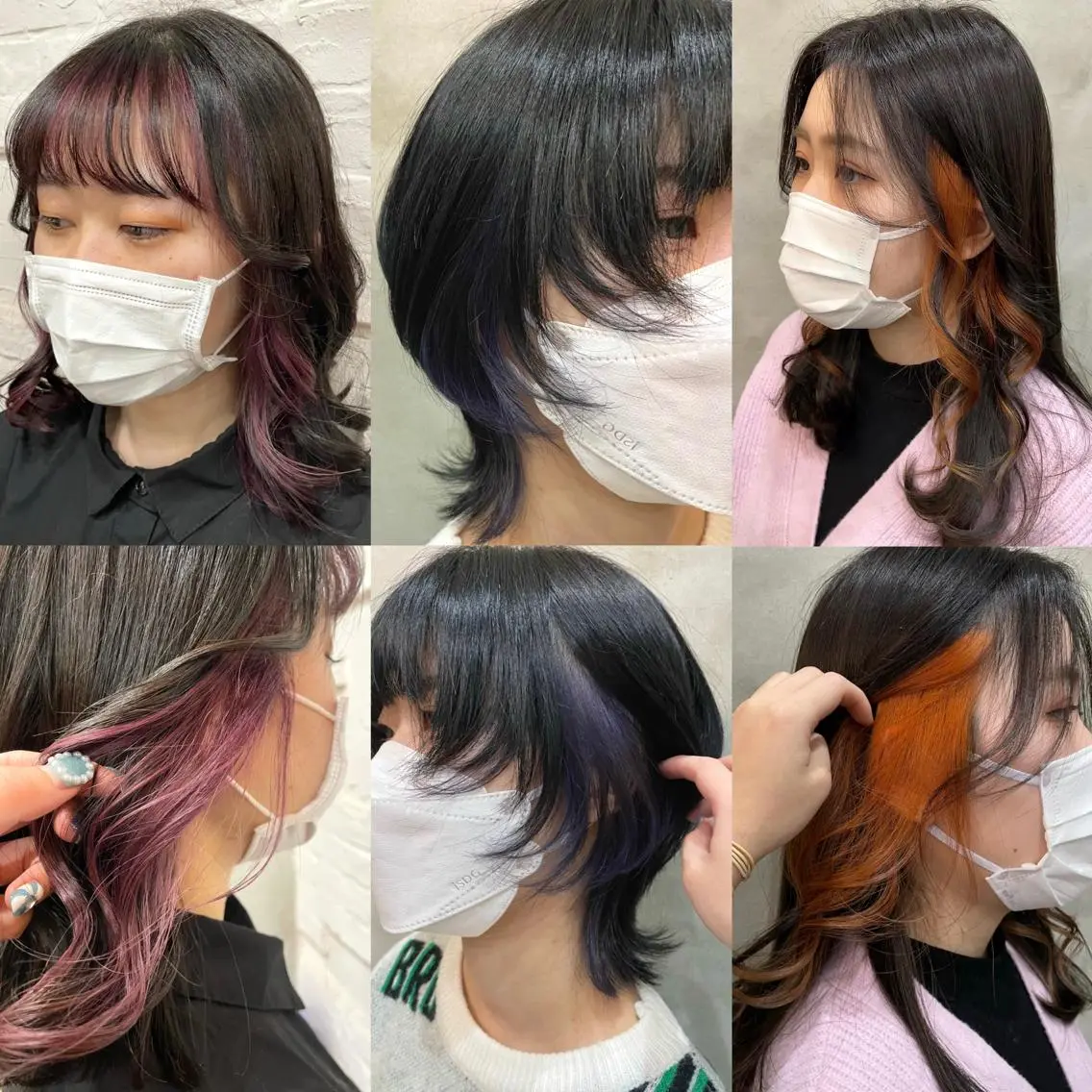 セミロング カラー ヘアアレンジ インナーカラー ヘアカラー トリートメント 【ピンク/韓国ヘア/ ヘアセット】亜海のヘアスタイル