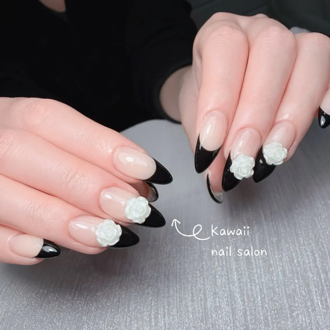 ネイル チークネイル ドット フレンチネイル グラデーション ハート Kawaii _Nailのネイルデザイン