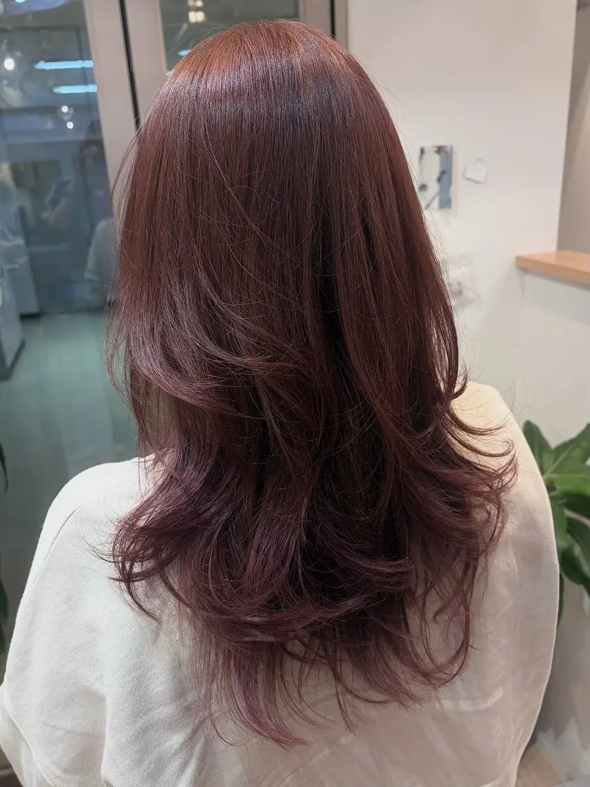 ロング カラー ベージュカラー ブリーチ ブラウンカラー 透明感カラー ダブルカラー カット ヘアカラー トリートメント cana 札幌レイヤースタイルのヘアスタイル