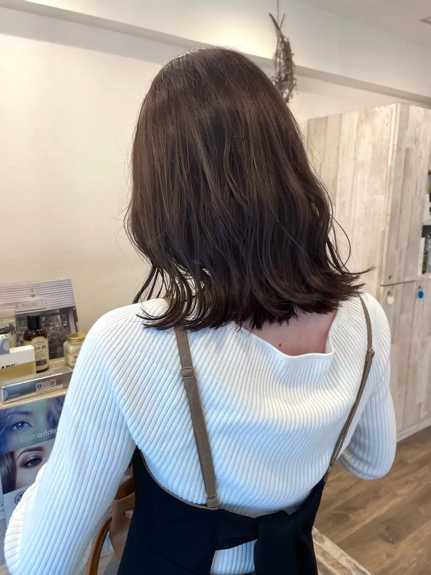 ミディアム カラー ブラウンカラー ラベンダーカラー ラベンダーブラウン カット ヘアカラー トリートメント m ā l o.🌷 サカモトマイコのヘアスタイル