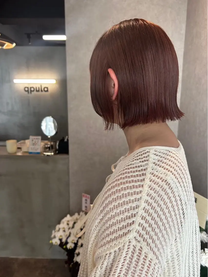 ミディアム ヘアカラー トリートメント qpulaあいみ 透明感カラーのヘアスタイル