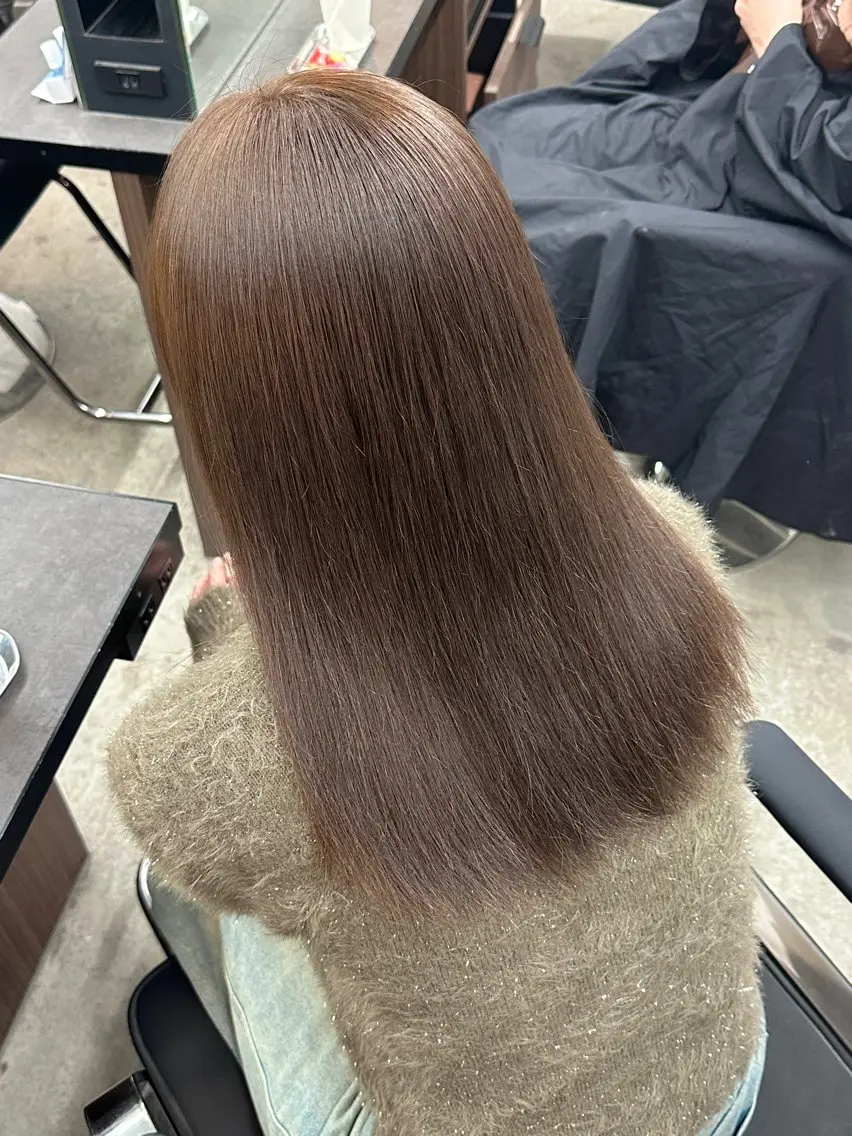 ミディアム カラー ブリーチ ブリーチなしカラー カット ヘアカラー トリートメント 透明感/美髪カラー ダブルカラー/ユウゴのヘアスタイル