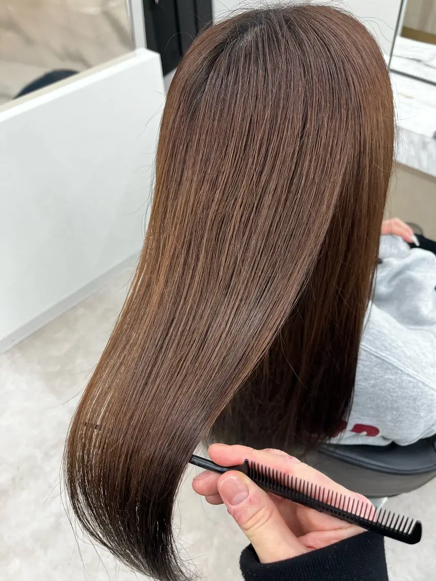 ロング 縮毛矯正 竹内 蓮のヘアスタイル
