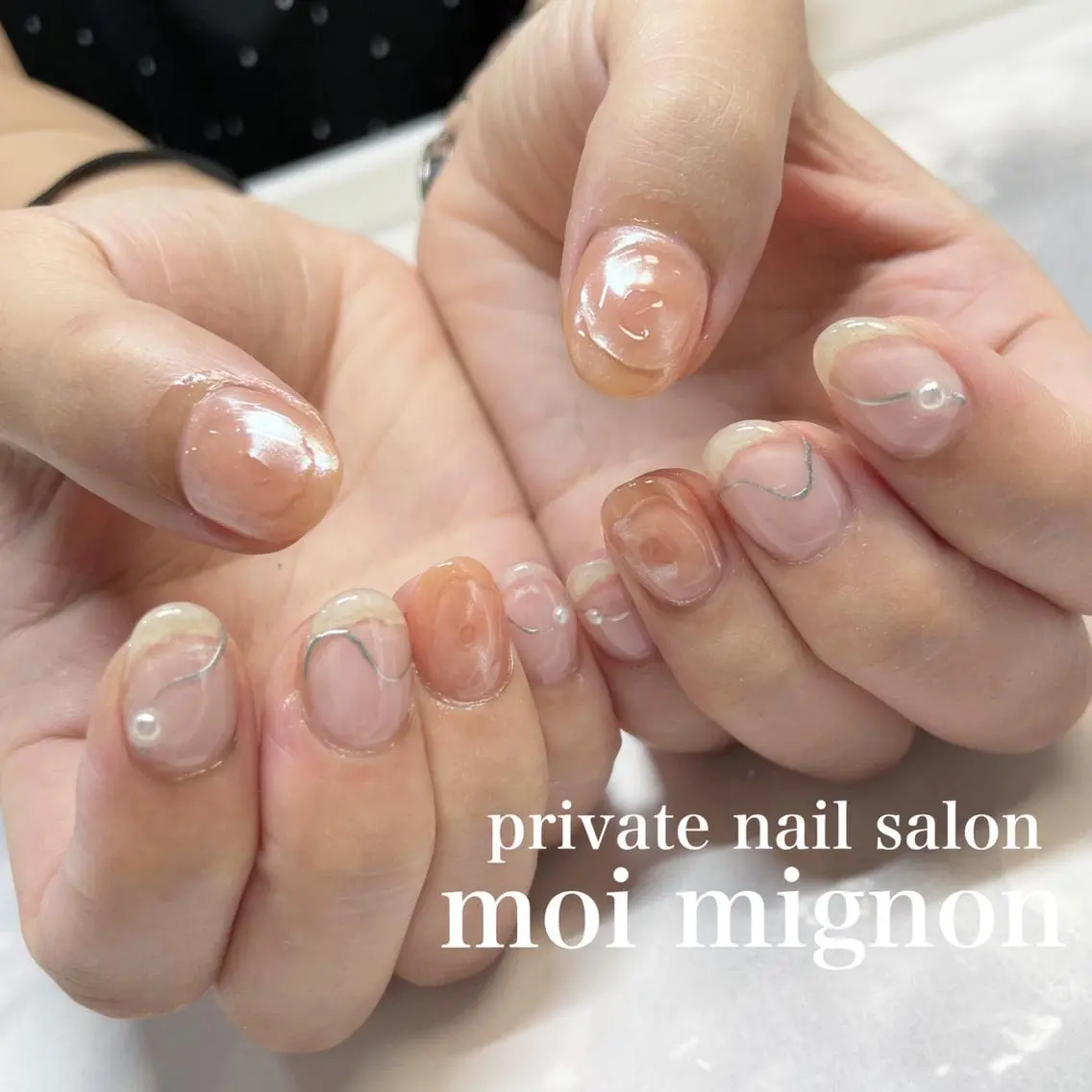 ネイル オーロラネイル ハンドネイル nailist Aki♡のネイルデザイン