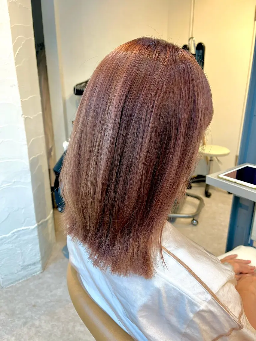 ミディアム カラー カット ヘアカラー 縮毛矯正 うしだ かおるのヘアスタイル