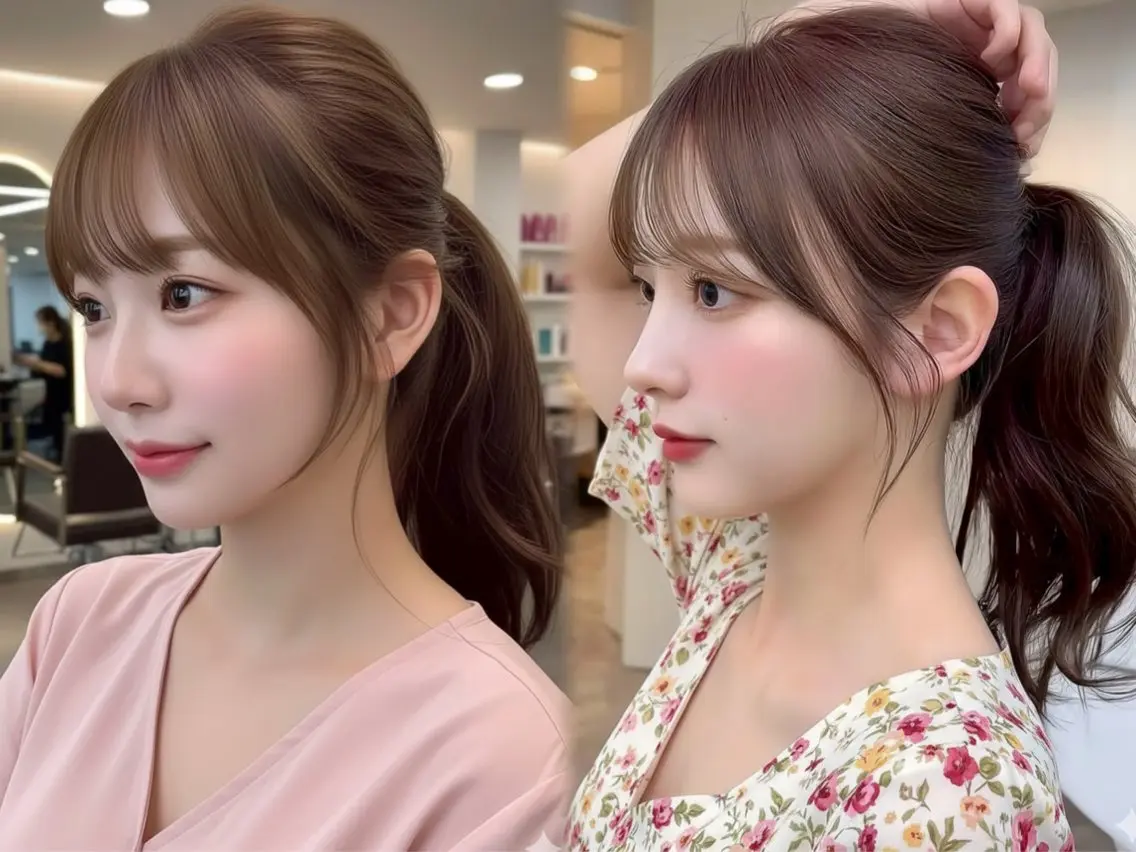 【前髪も🙆🏻♀️】盛れる顔周りカット✂️の写真