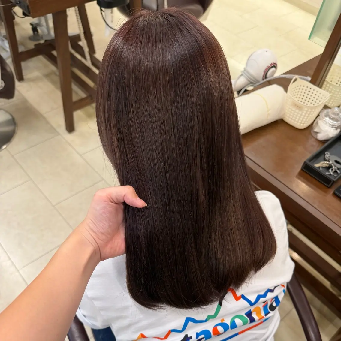 ミディアム カラー ヘアカラー はるな/透明感カラー /暖色カラーのヘアスタイル