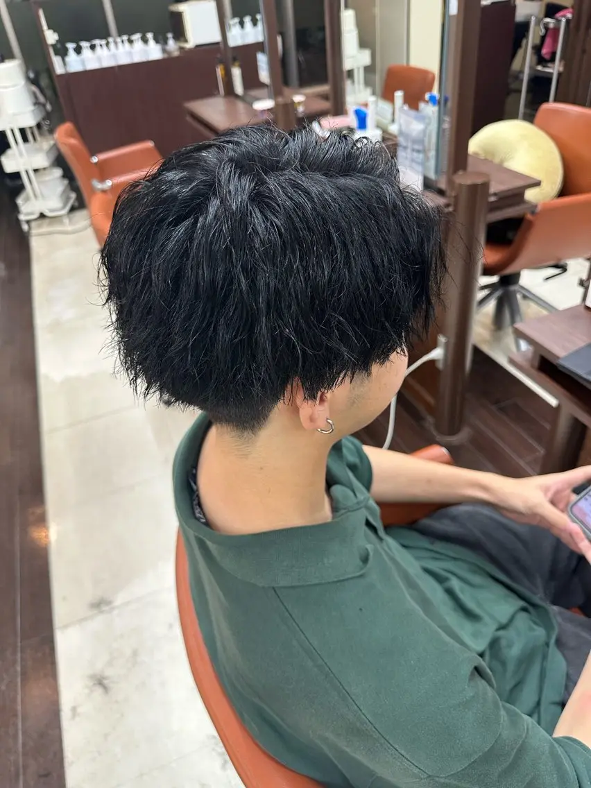 ショート カラー パーマ メンズ カット パーマ ヘアセット 成田No.1 メンズヘア/清和武虎のヘアスタイル