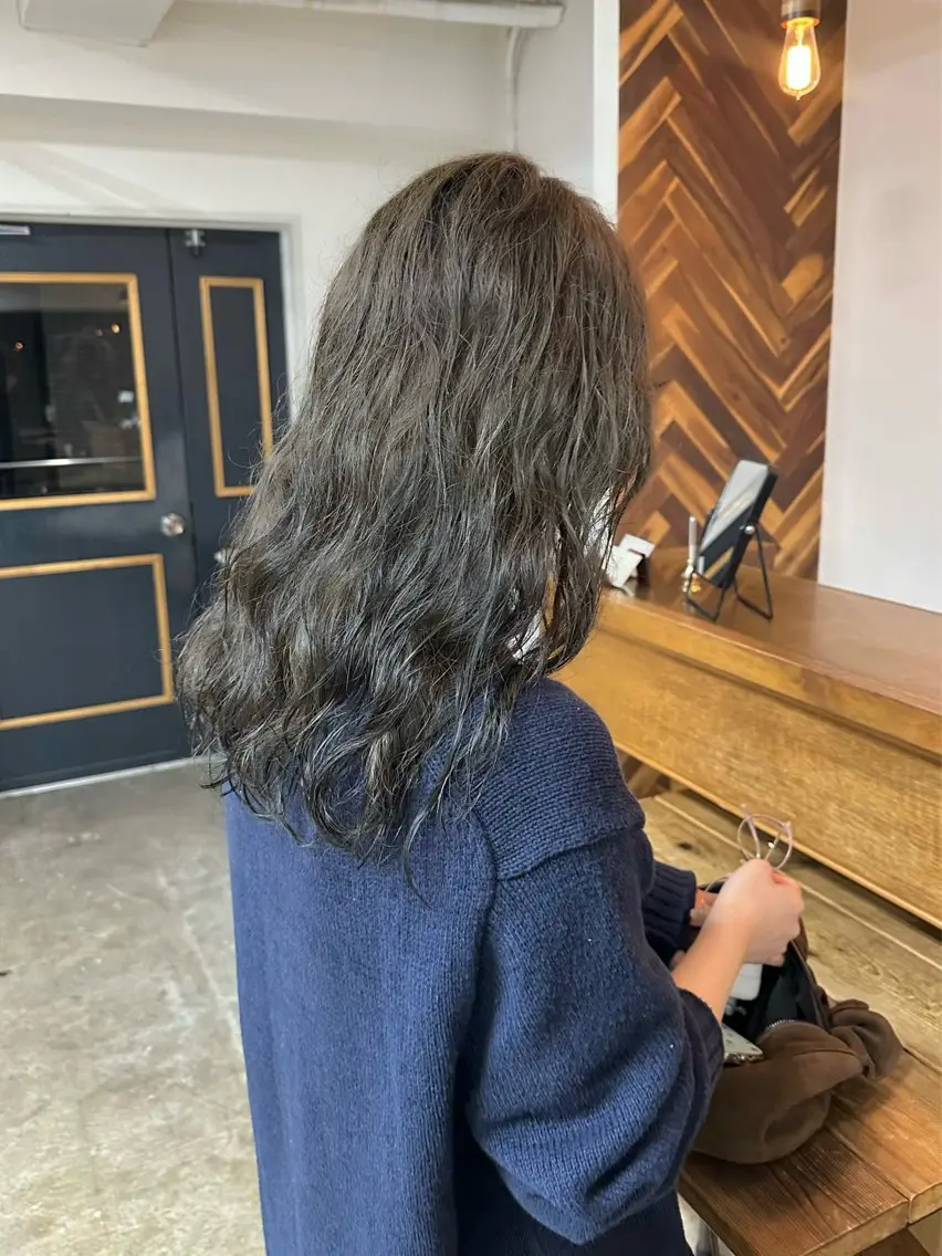 セミロング カット ヘアカラー トリートメント NAGISA髪質改善 &透明感カラー🪞のヘアスタイル