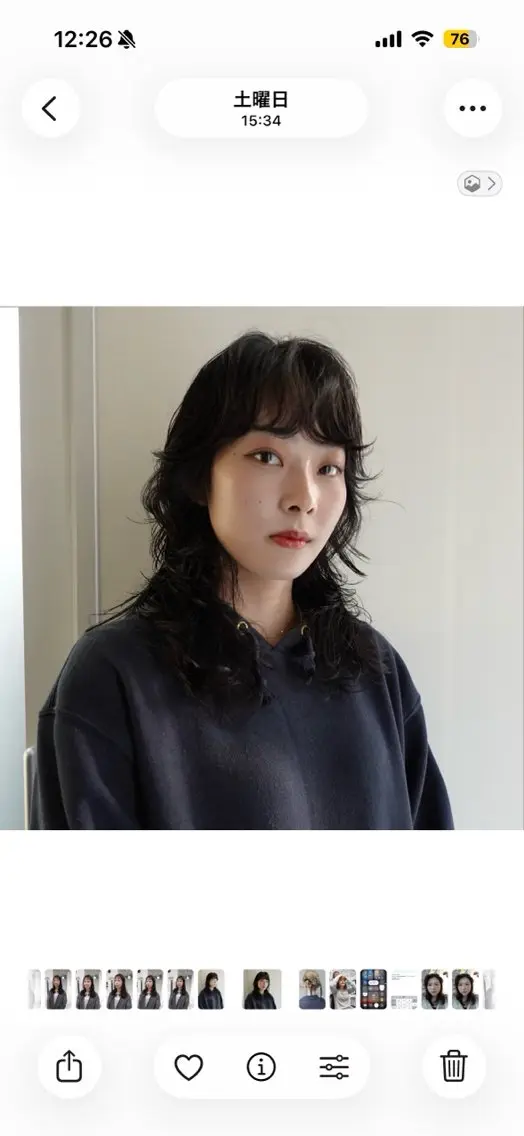 セミロング パーマ ヘアアレンジ セミロングパーマ ハイレイヤー レイヤーカット ニュアンスパーマ カット パーマ 🌐サトウ リョウ🌐のヘアスタイル