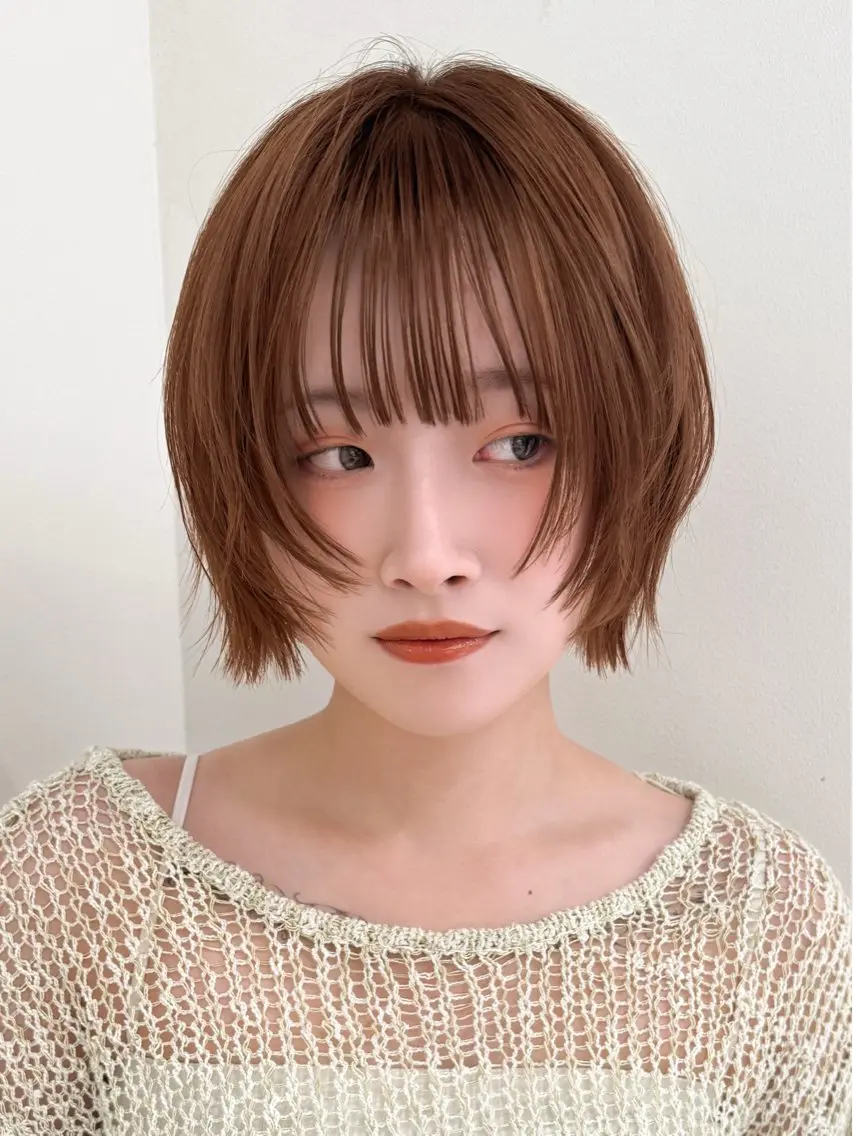 ショート カット おしゃれボブ/暖色 カラー🧶いろはのヘアスタイル