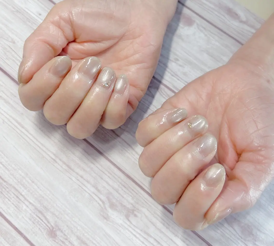ネイル マグネットネイル ブライダルネイル MYu Beauty Salon YURIのネイルデザイン