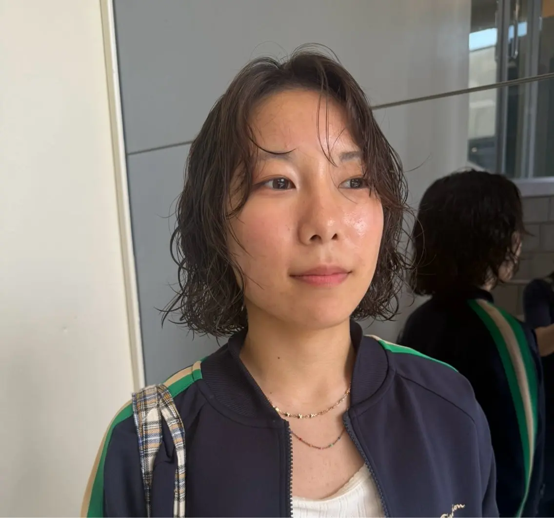 ショート カット パーマ 八村 一花のヘアスタイル
