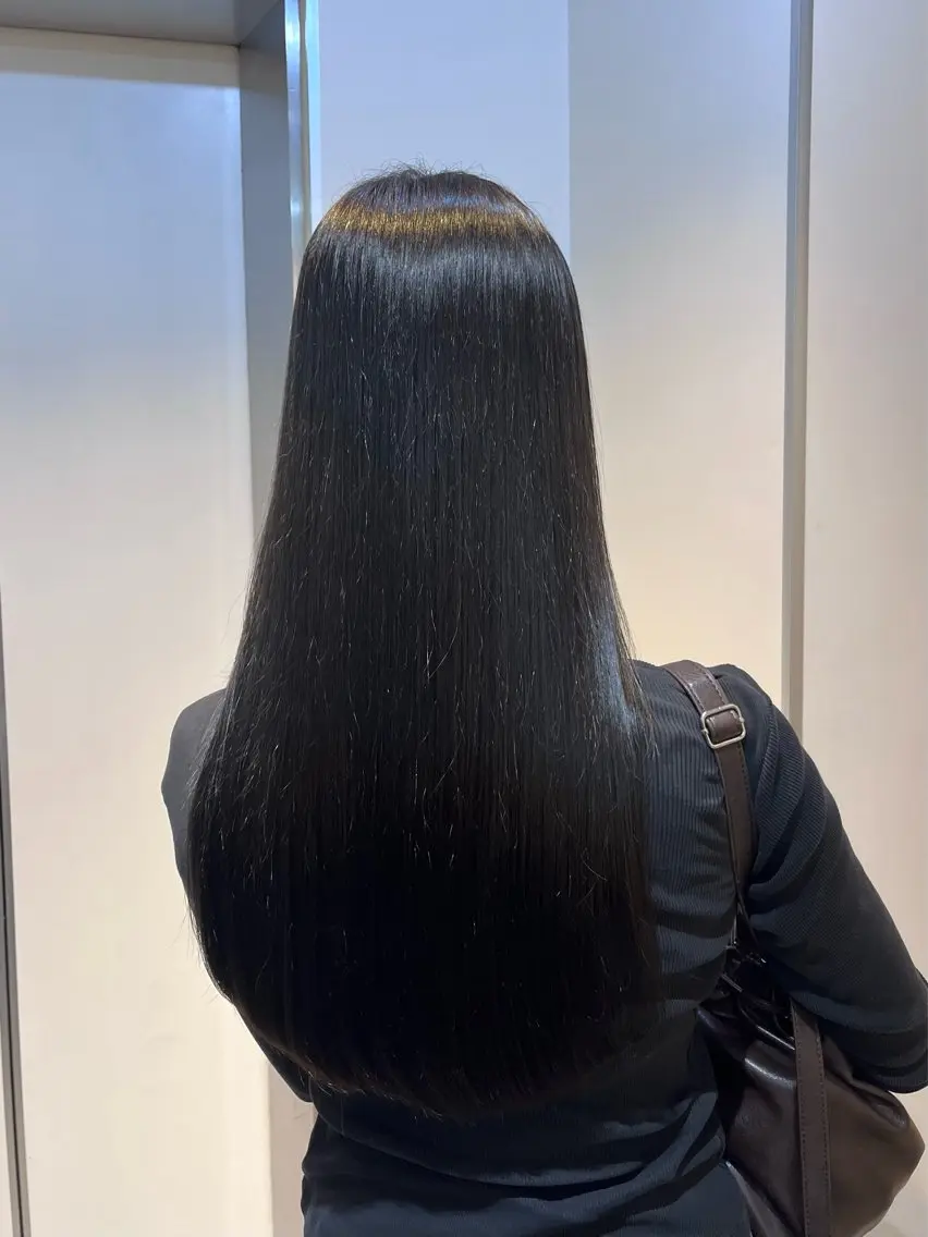 ロング 縮毛矯正 縮毛矯正 ioe 三宮 / 羽海のヘアスタイル