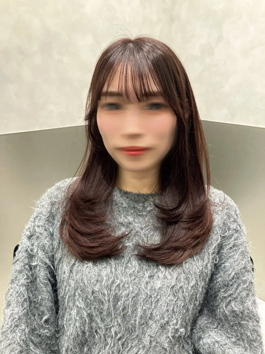 ロング カラー カット ヘアカラー トリートメント 💖ブリーチなし透明 感💖ASAHIのヘアスタイル