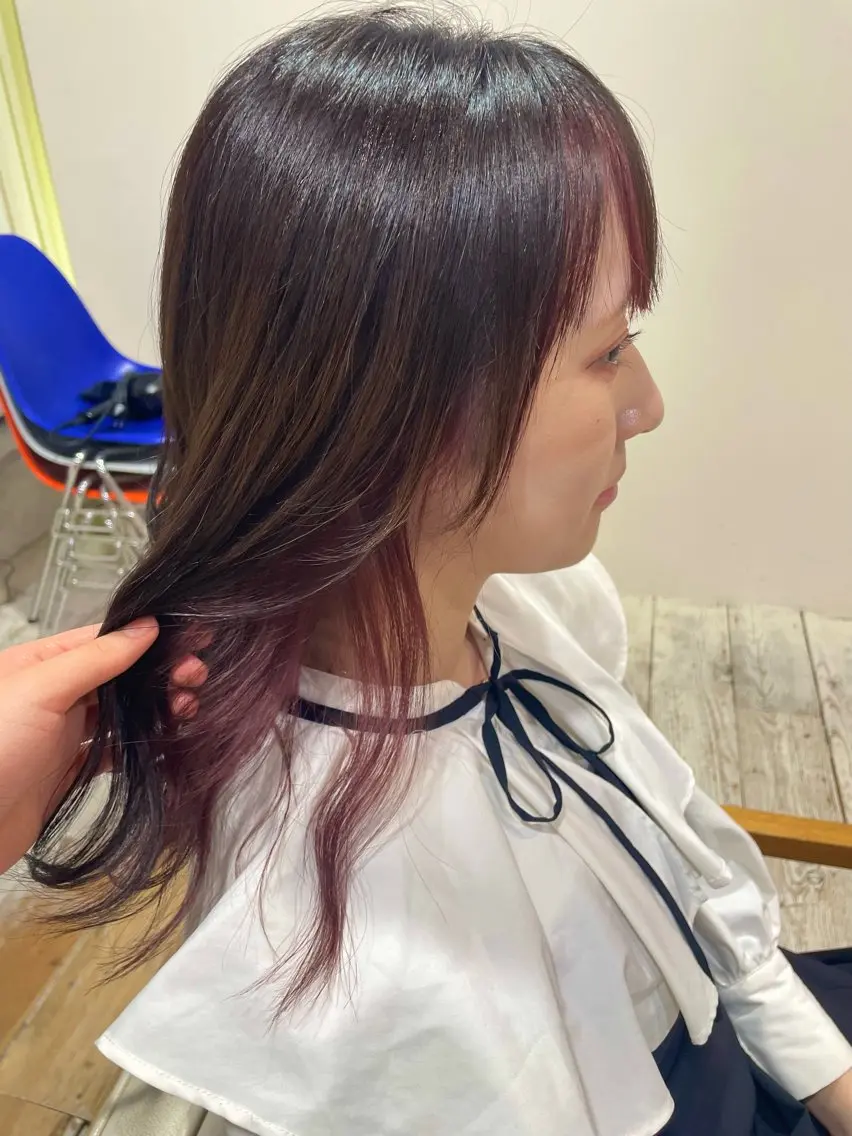 カラー ブリーチ ヘアカラー たけみ りさのヘアスタイル