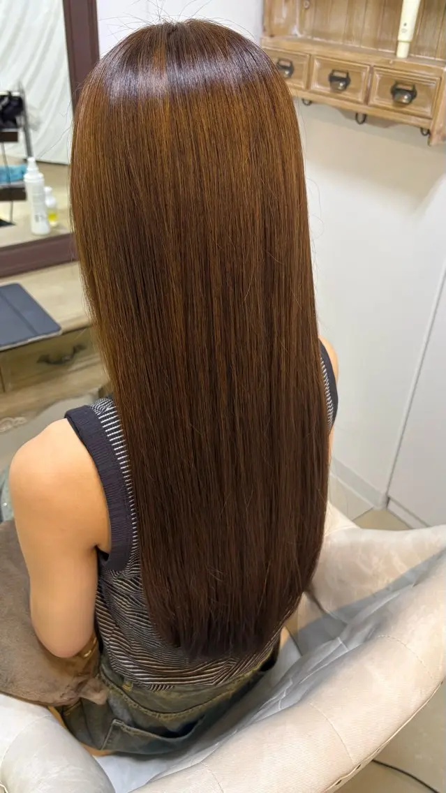 ロング カラー ヘアカラー トリートメント eMuエミュ‪ ¨̮⃝ayakaのヘアスタイル