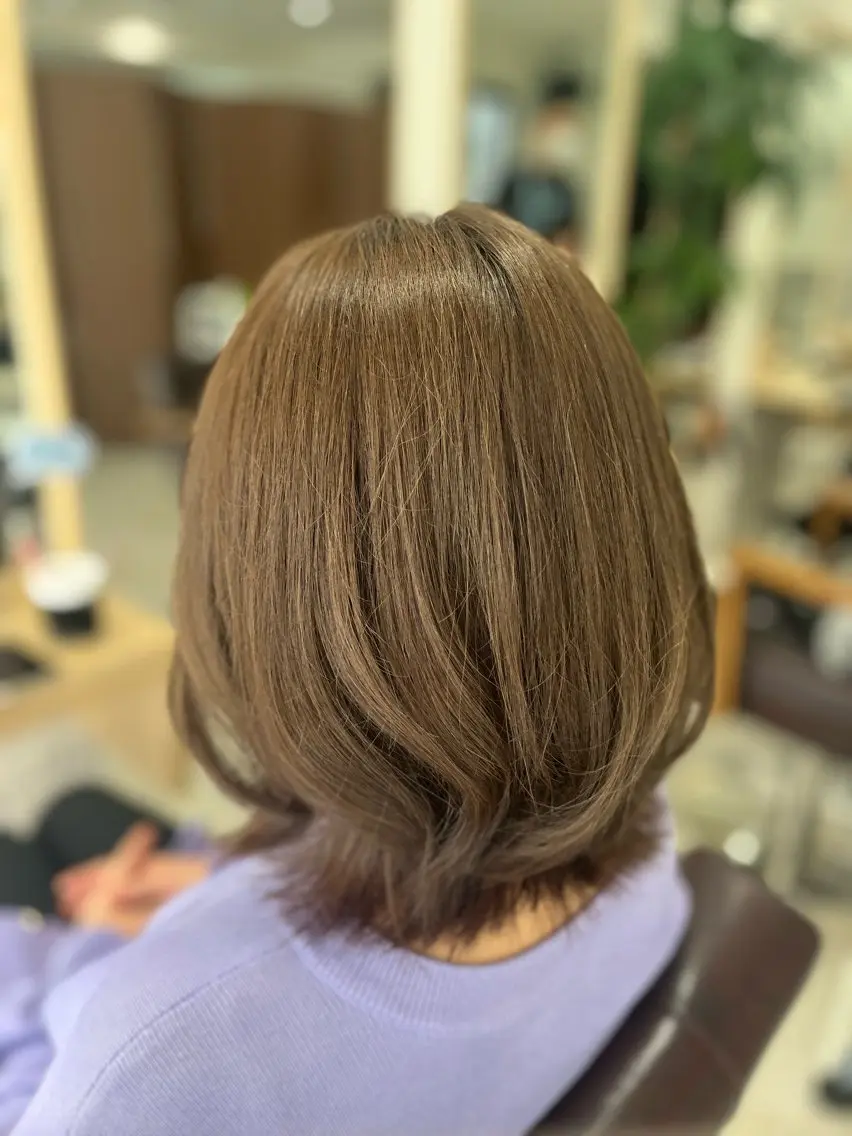 ミディアム カラー イルミナカラー nicahair maiのヘアスタイル