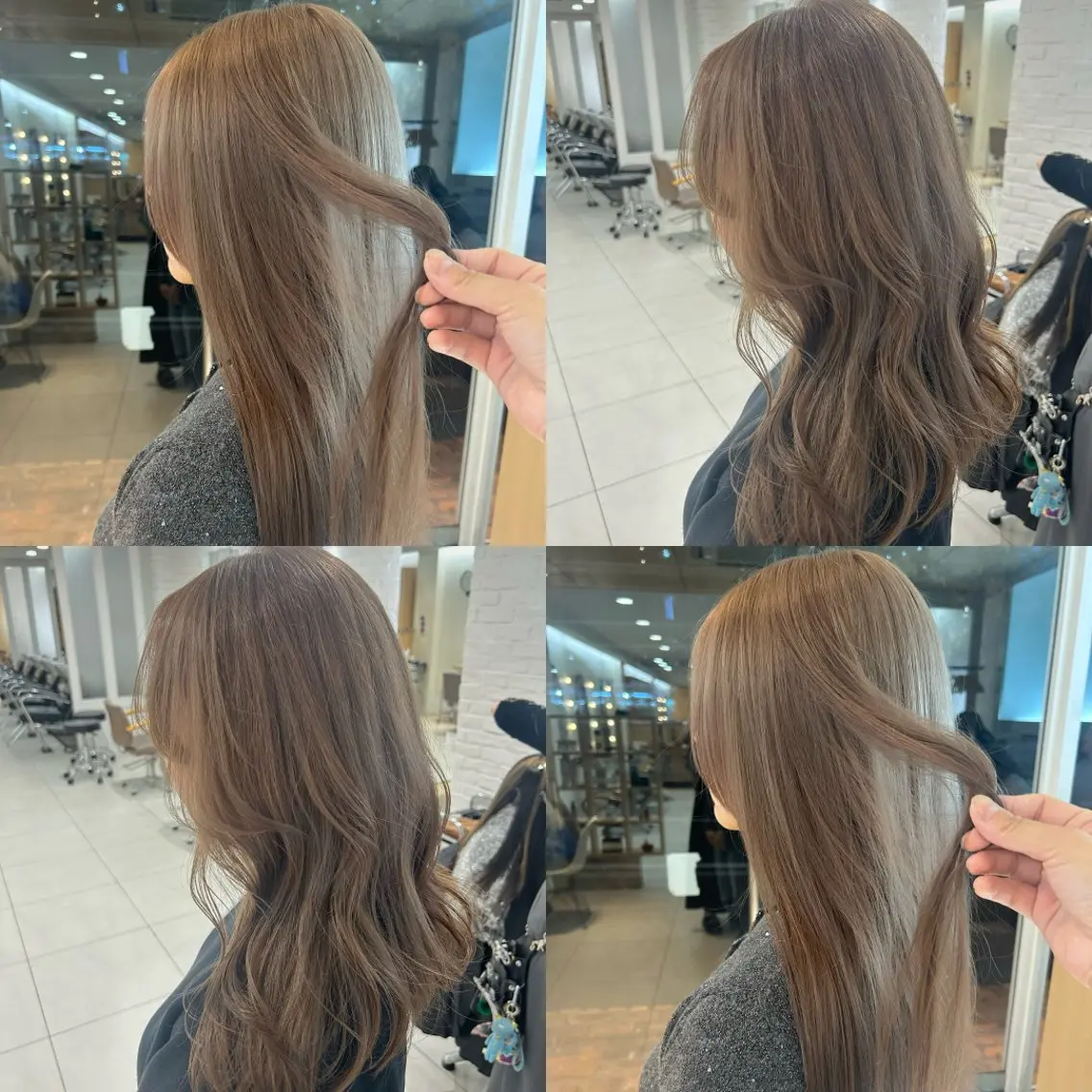 ロング 🍂透明感ベージュ カラー🍂森部杏菜のヘアスタイル