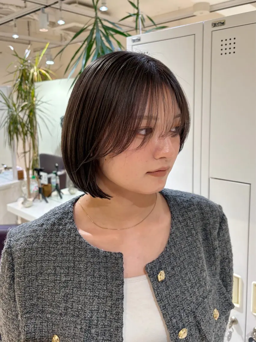 ショート カット ヘアカラー れん/大阪美容室 縮毛矯正/髪質改善のヘアスタイル