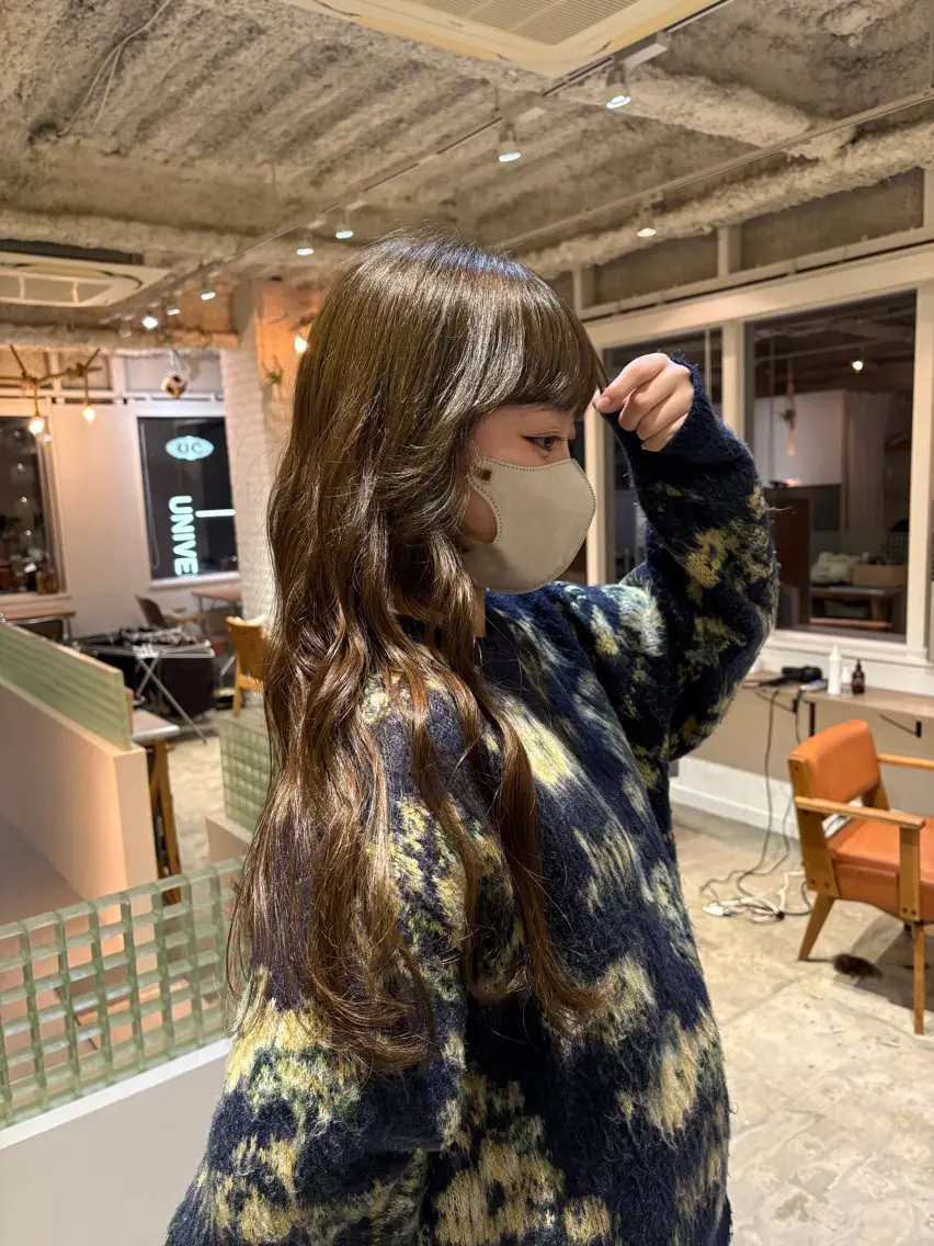 カラー ベージュカラー オリーブベージュ UNBIRTHDAY MIUのヘアスタイル