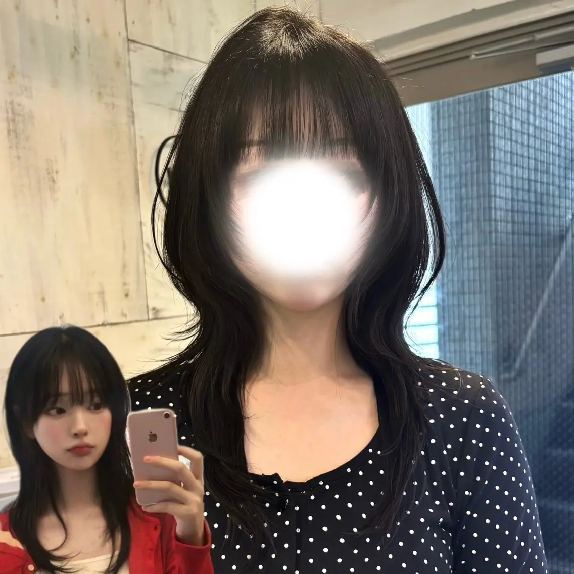 ミディアム カット レイヤーカット/ダブ ルカラー/フウカ🤍のヘアスタイル