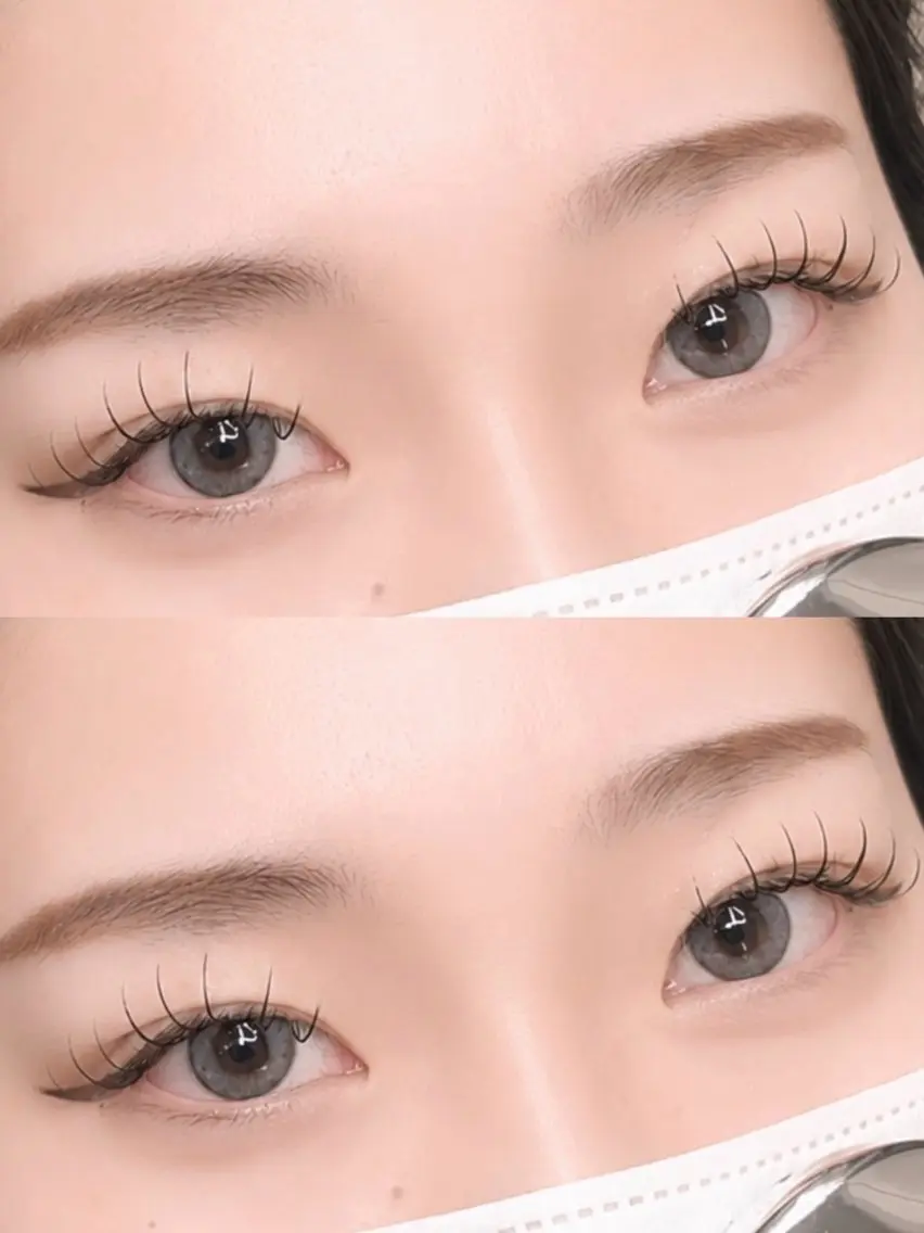 マツエク・マツパ 束感まつ毛 Dカール フラットラッシュ 韓国風マツエク パリジェンヌラッシュリフト マツエク 韓国風束感まつげ 天王寺rio✩.*˚のマツエク・マツパデザイン