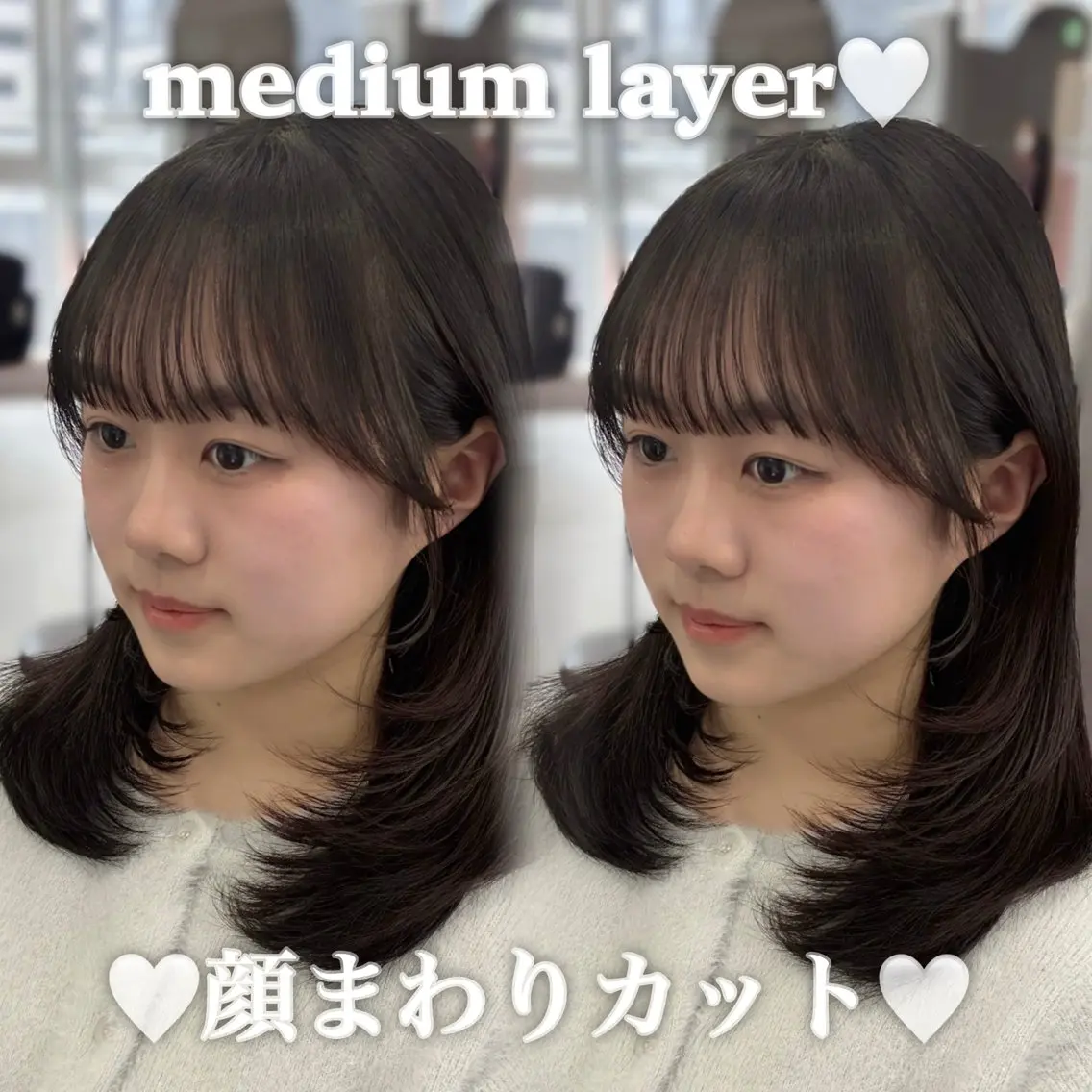 《人気No.1》似合わせミディアムレイヤーカット+カラーの写真