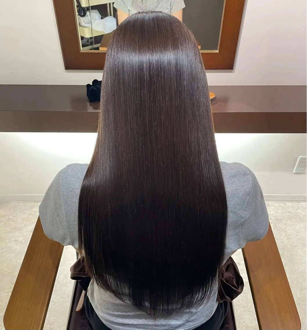 ロング 縮毛矯正 トリートメント 結衣 髪質改善モデル募集中のヘアスタイル