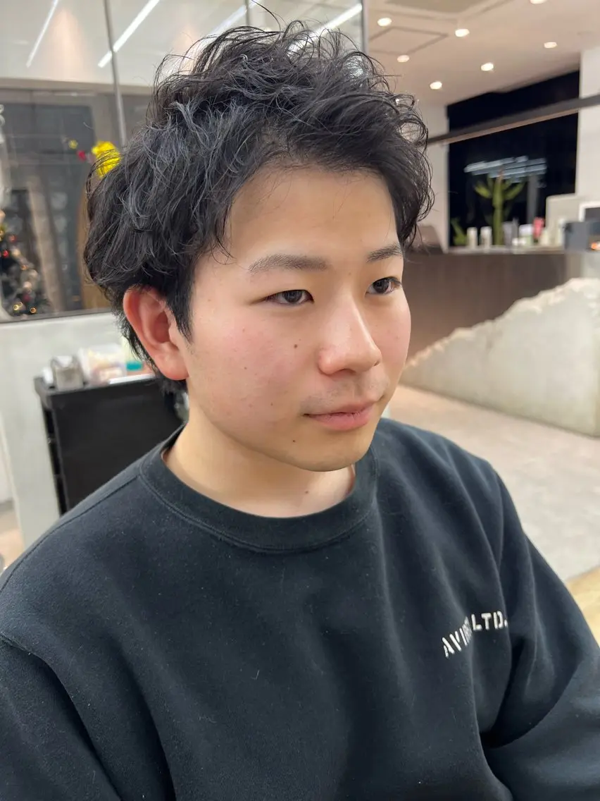【メンズお悩み解決❤️‍🔥】一日一名様のみ限定🚨骨格似合わせカット➕前髪立ち上げスポットパーマ（トリートメント付き）の写真