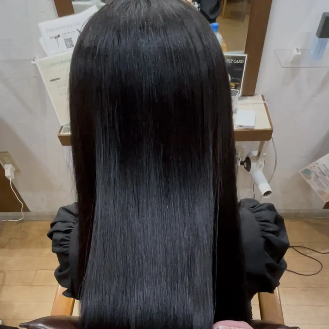 カラー ロング 縮毛矯正/ワンカラー モデル募集🫧羽夏のヘアスタイル