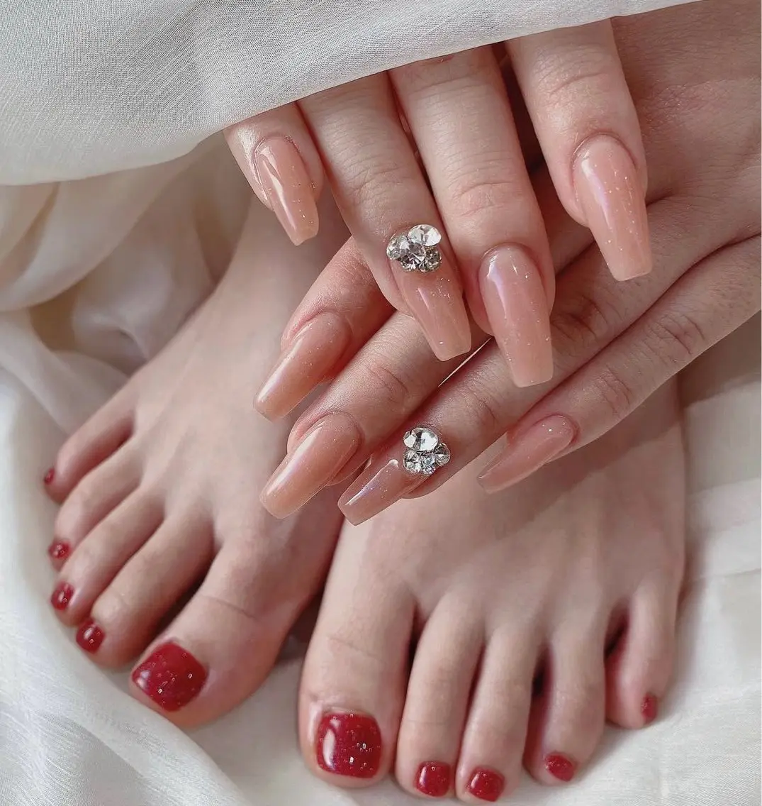 ハンドネイル💅ワンカラーorマグネットorミラー🌷オフ込み¥3900の写真