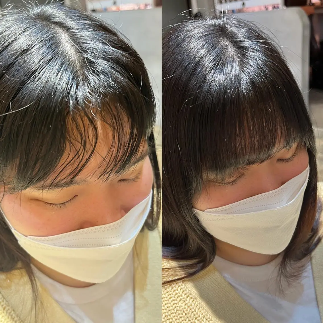 《 前髪縮毛+前髪カット+超音波トリートメント》⚠️ブリーチしてない方のみの写真