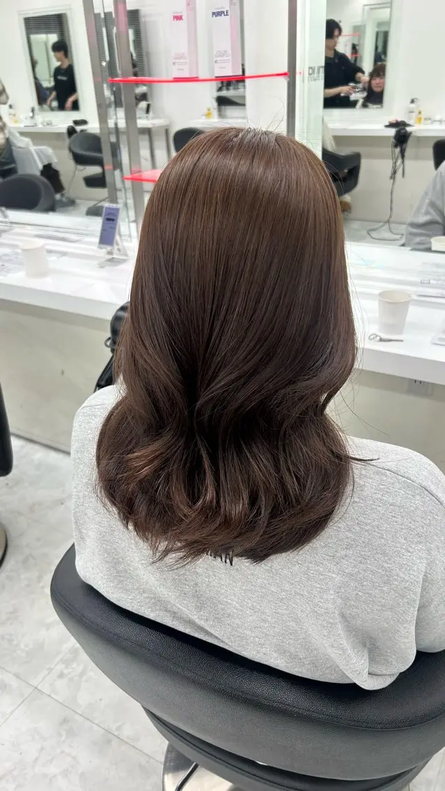 ロング カラー パーマ ヘアアレンジ メンズ キッズ カット ヘアカラー トリートメント 盛れ韓国ハイトーン 🎀Himari🎀のヘアスタイル