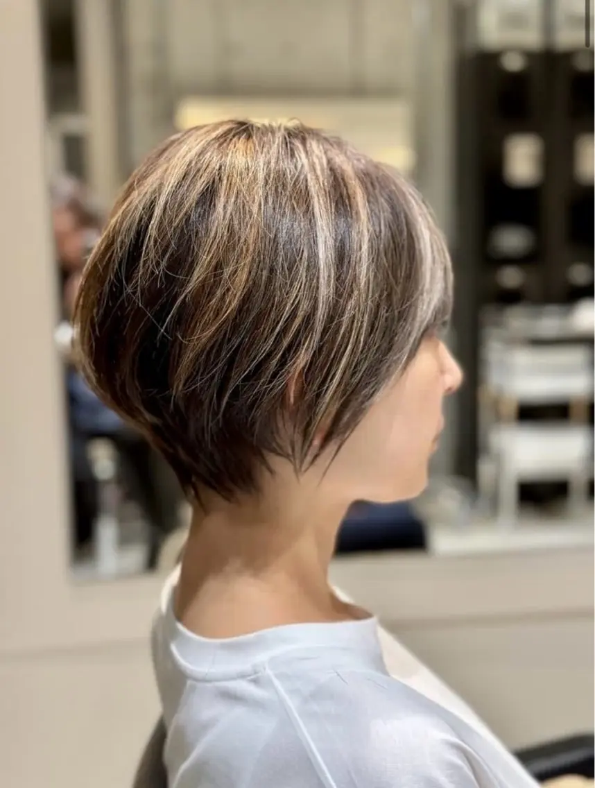 ショート カラー 𝗋𝗂𝗌𝖺 ୨୧⟡.·のヘアスタイル