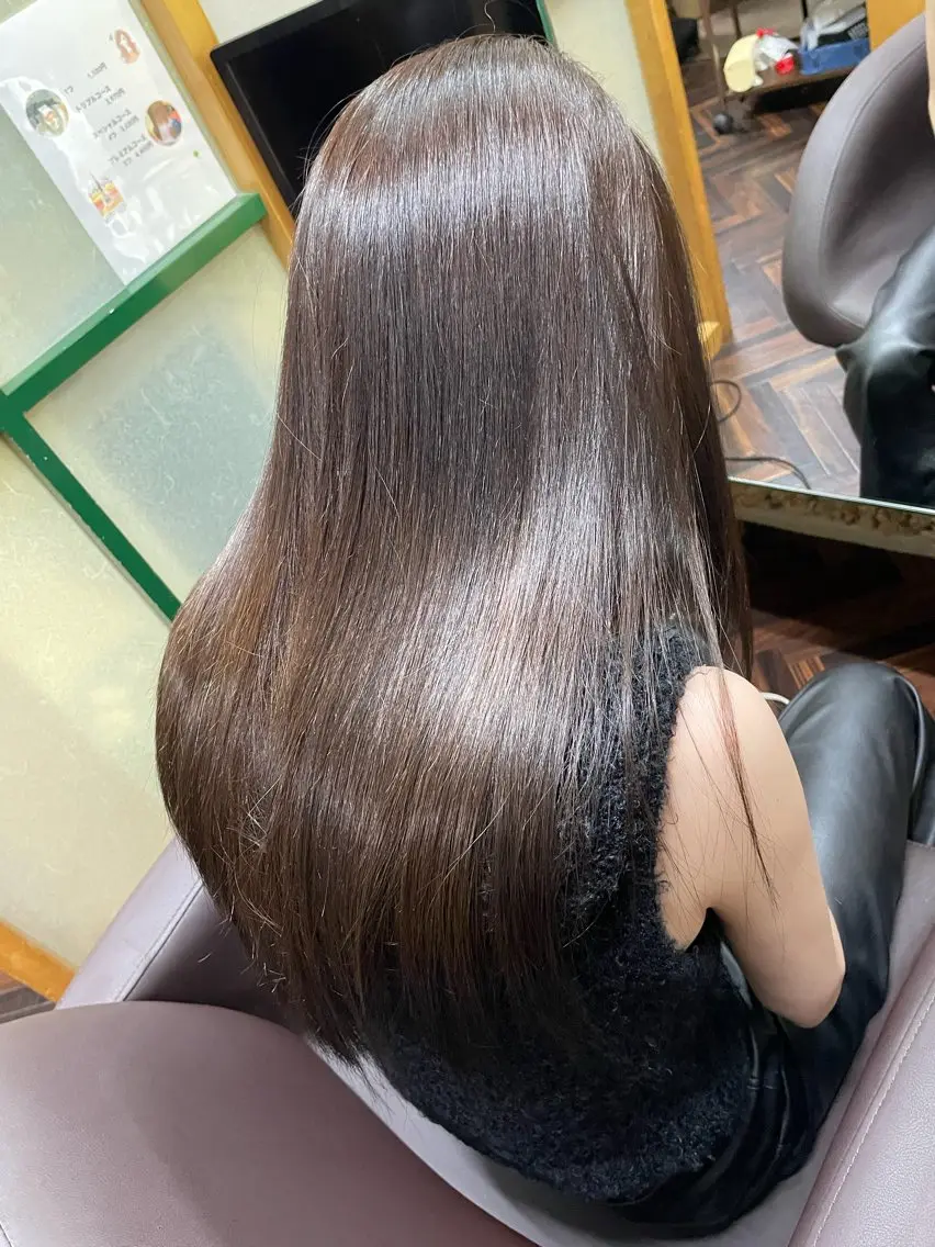 ロング 髪質改善 トリートメント katae sayoriのヘアスタイル