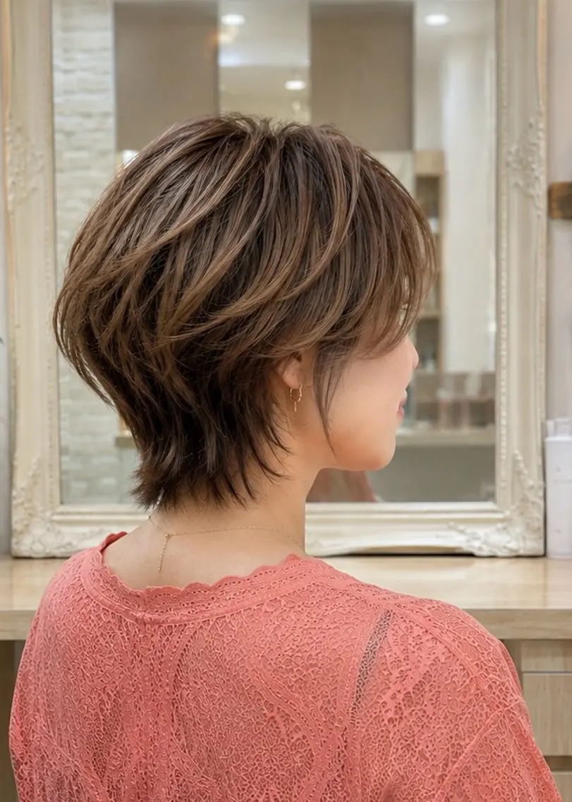 ショート ✨艶白髪ケアカラー✨ ✨艶白髪ぼかしカラーのヘアスタイル