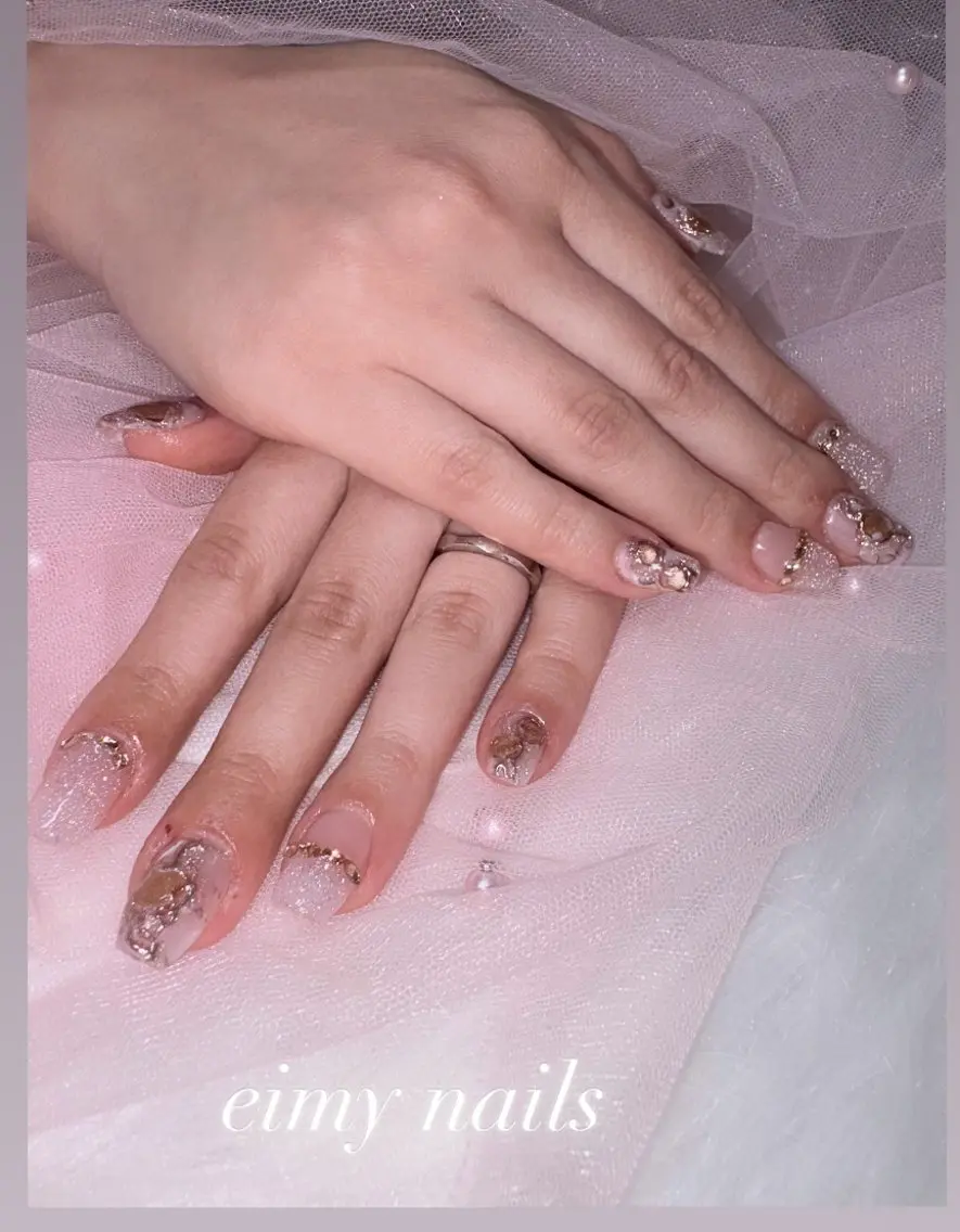 ネイル マグネットネイル ミラーネイル ニュアンスネイル ハンドネイル eimy nails♡のネイルデザイン
