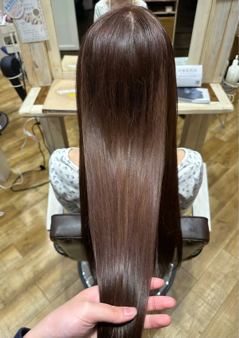 カラー ブラウンカラー ヘアカラー 東浦　髪質改善カラー 透明感カラーのヘアスタイル