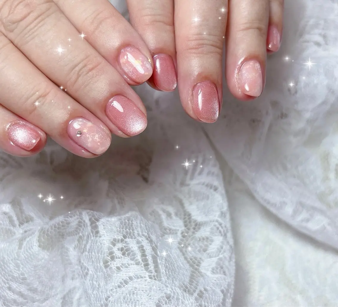 ネイル 春ネイル ハンドネイル FLARE NAIL フレアネイルのネイルデザイン
