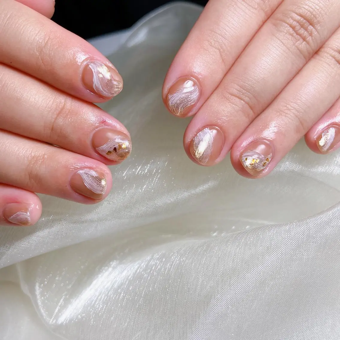 ネイル アートネイル ニュアンスネイル ハンドネイル nailsalon REJOICEのネイルデザイン