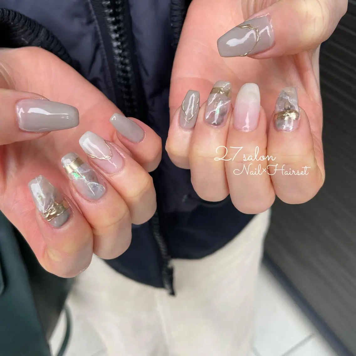 ネイル アートネイル ニュアンスネイル 27salon yuinaのネイルデザイン